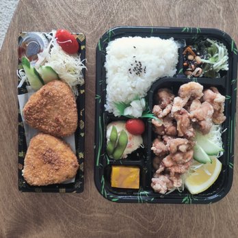Bento39 - Croquette and karaage bento - Japanese Near Me - Novi, Michigan