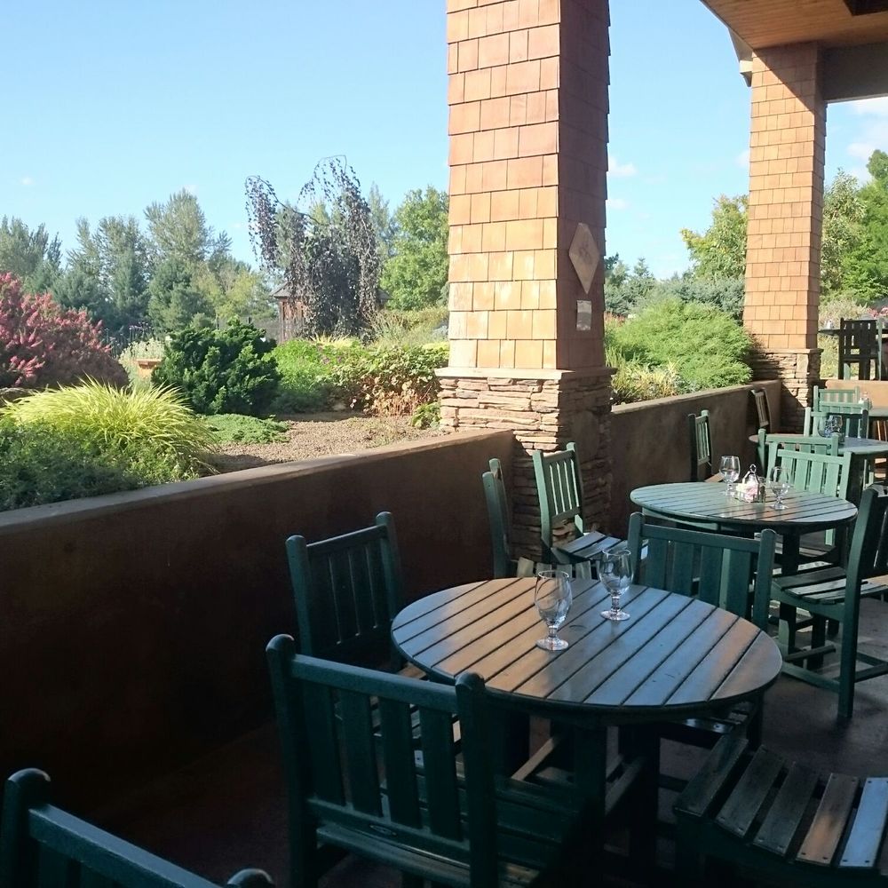Outdoor patio seating area