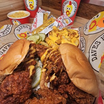 Dave's Hot Chicken - Chicken Slider combo hot and medium - Chicken Shop Near Me - Baton Rouge, Louisiana