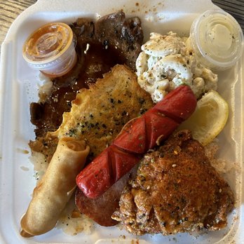 Ai Pono Cafe - Da "Mento Fuckin' Bento" plate. - Asian Fusion Near Me - Costa Mesa, California Ai Pono Cafe - Da "Mento Fuckin' Bento" plate. - Asian Fusion Near Me - Costa Mesa, California