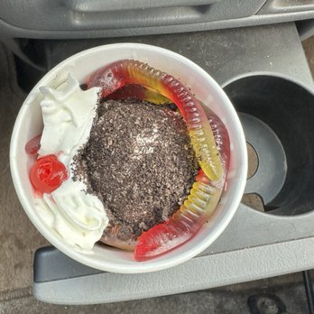 Freddy's Frozen Custard & Steakburgers - When I pay this much for an ice cream this small, I expect it to look like the menu board and have more whip cream than this! - American Near Me - LaGrange, Georgia