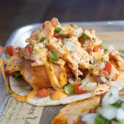 The Neighborhood Bar OG - Tacos de Camaron Capeado (Breaded Shrimp Tacos)