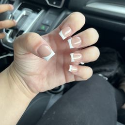 French tip acrylics square shape