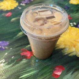 Decaf Coconut crème latte, almond milk Decaf Coconut crème latte, almond milk