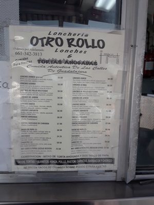 Menu photo 5 Loncheria Otro Rollo Bakersfield, CA