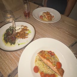 Lamb chops with Fries, Salmon Special