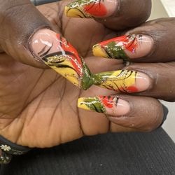 Le Nails - Juneteenth Nails!!