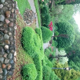 Sidewise view Victorian garden