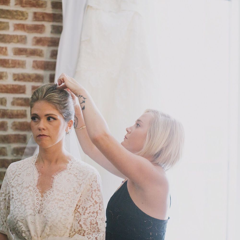 Royal Volume Salon - The finishing touch -the veil - Hair Salons Near Me - Charleston, South Carolina