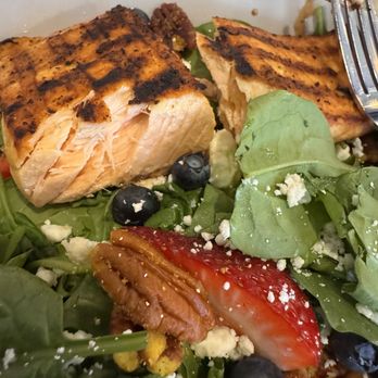 Fusion by Tinos kitchen - Salmon salad - Burgers Near Me - Denver, Colorado Fusion by Tinos kitchen - Salmon salad - Burgers Near Me - Denver, Colorado