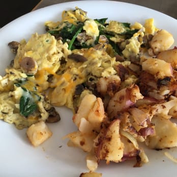 Zelda's - Egg scramble with spinach, mushrooms and cheese - Bars Near Me - Capitola, California Zelda's - Egg scramble with spinach, mushrooms and cheese - Bars Near Me - Capitola, California