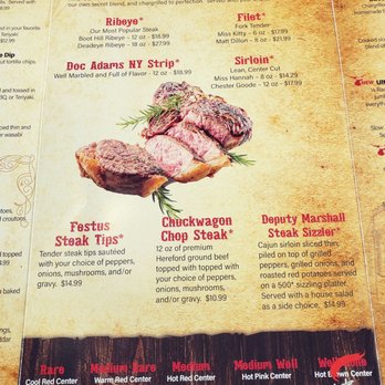 Dodge City Steakhouse - Menu - Steaks. - Steakhouses Near Me - Mount Airy, North Carolina