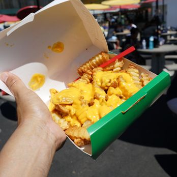Nathan's Famous - Large Cheese Fries $4.75 USD each - Hot Dogs Near Me - Brooklyn, New York Nathan's Famous - Large Cheese Fries $4.75 USD each - Hot Dogs Near Me - Brooklyn, New York