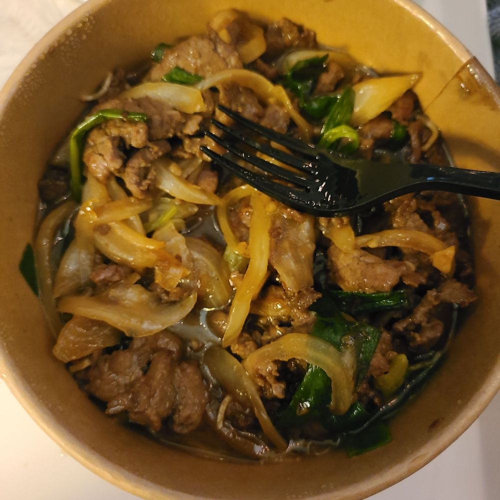 WEI Authentic Chinese - Mongolian Beef (Half eaten... bowl was HEAPING!!) The meat is ridiculously tender!!! - Cantonese Near Me - Buford, Georgia WEI Authentic Chinese - Mongolian Beef (Half eaten... bowl was HEAPING!!) The meat is ridiculously tender!!! - Cantonese Near Me - Buford, Georgia