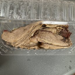 Disgusting $24 worth of the chewiest nasty no flavor brisket you will ever have the misfortune of tasting! Disgusting $24 worth of the chewiest nasty no flavor brisket you will ever have the misfortune of tasting!