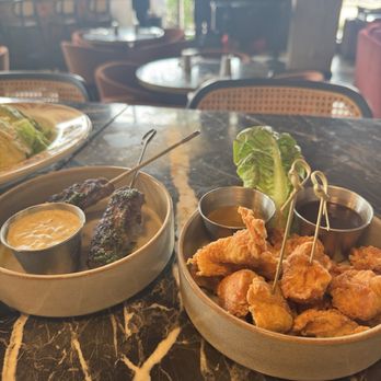 The Lymbar - Chicken Chicharrones Beef Kofta skewers - Cocktail Bars Near Me - Houston, Texas