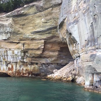 Pictured Rocks Cruises - Up close Pictured Rock from cruise boat - Boating Near Me - Munising, Michigan Pictured Rocks Cruises - Up close Pictured Rock from cruise boat - Boating Near Me - Munising, Michigan