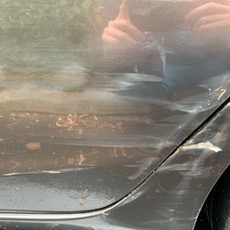 Scratch with dent before Scratch with dent before