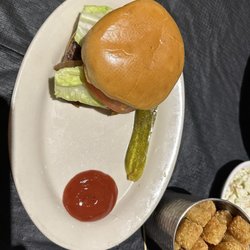 Panther Pub & Eatery - Burger with tots