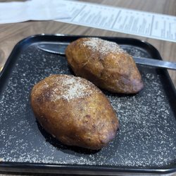 Chorti Cocina Latina - Rellenitos, one black bean and the other vanilla custard filled with