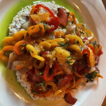 Shine - Corvino fish with grits and heirloom tomato/pepper relish! - New American Near Me - Hendersonville, North Carolina Shine - Corvino fish with grits and heirloom tomato/pepper relish! - New American Near Me - Hendersonville, North Carolina