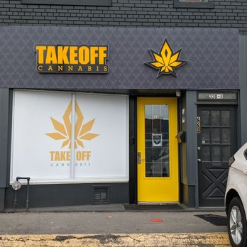 Takeoff Cannabis - Right outside from the parking lot. May 2021 - Cannabis Dispensaries Near Me - Toronto, Ontario