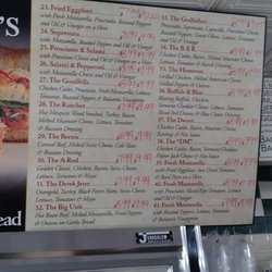 Amjo's Culinary Corner - Menu of specialty sandwiches
