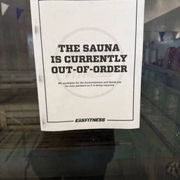 Sauna out of order Sauna out of order
