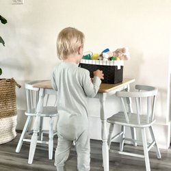 John's furniture - Small child table and chair that was repaired, refinished and painted.