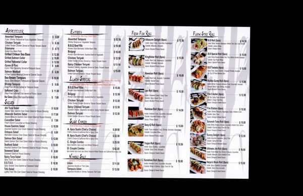 Menu photo 3 Black Bamboo Sushi Palos Verdes Estates, CA