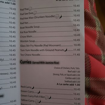 Orchid Thai - Menu as of 5/29/21 - Thai Near Me - Baldwin Park, California