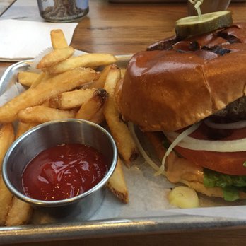 The Hidden Pig - The OG Burger with fries - Burgers Near Me - Haverhill, Massachusetts