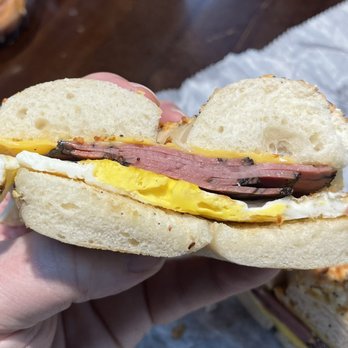 Isaac's Bagel Cafe - Pastrami, egg and cheese - Breakfast & Brunch Near Me - Bloomfield, Connecticut