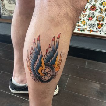The Clever Hand Tattoo - Motor Wings are forever! - Tattoo Near Me - Montclair, California The Clever Hand Tattoo - Motor Wings are forever! - Tattoo Near Me - Montclair, California