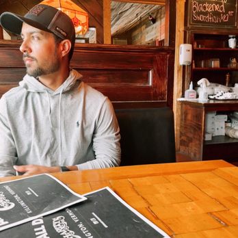 Charity's 1887 Saloon - Inside + my husband - American Near Me - Killington, Vermont