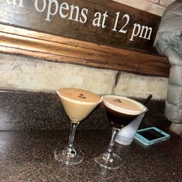 Chai espresso martini and dark espresso martini Chai espresso martini and dark espresso martini