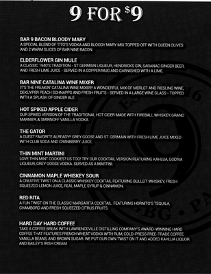 Menu photo 6 Bar Nine Greensburg, PA Menu photo 6 Bar Nine Greensburg, PA