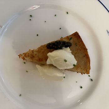 Le Bilboquet - These hash browns are topped with caviar. - French Near Me - New York, New York Le Bilboquet - These hash browns are topped with caviar. - French Near Me - New York, New York