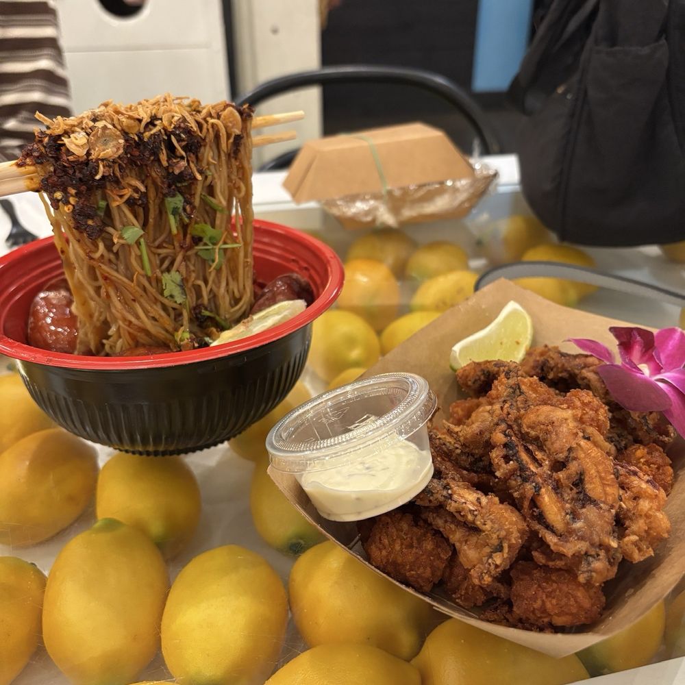 Anti-Gravity Sausage Noodles and Cajun Calamari & Tator Tots Anti-Gravity Sausage Noodles and Cajun Calamari & Tator Tots