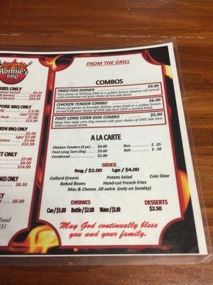 Menu photo 2 Original Ronnie's BBQ Henrico, VA Menu photo 2 Original Ronnie's BBQ Henrico, VA