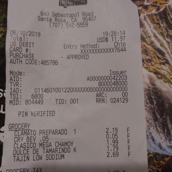 Rancho Mendoza Super Mercado - the receipt - Grocery Near Me - Santa Rosa, California Rancho Mendoza Super Mercado - the receipt - Grocery Near Me - Santa Rosa, California