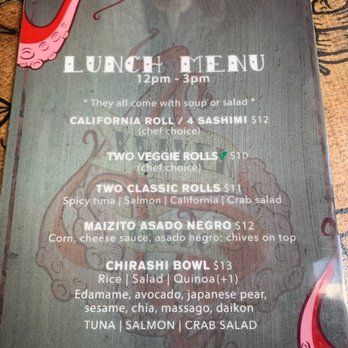 Kraken Crudo - Lunch Menu - Japanese Near Me - Miami, Florida