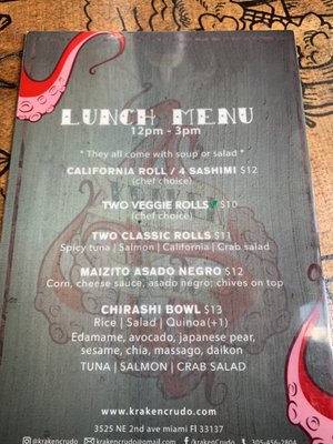 Menu photo 2 Kraken Crudo Miami, FL