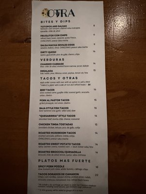 Menu photo 1 Otra San Francisco, CA Menu photo 1 Otra San Francisco, CA