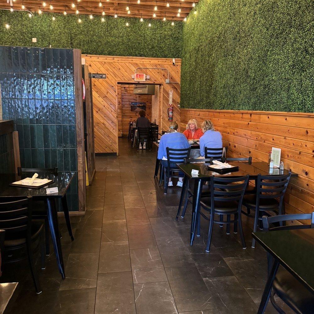 Cafe Stella - Interior astroturf walls - Italian Near Me - Flagstaff, Arizona