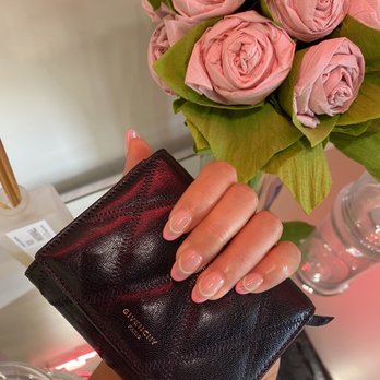 1989 Nail Bar - Watermelon acrylic French tip nails - Nail Salons Near Me - Costa Mesa, California