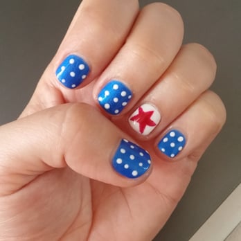 Quality Nails & Spa - I had Tracey style my nails 4th of July themed :) I brought in a photo to show her what I wanted, and she recreated it for me. - Nail Salons Near Me - Long Beach, California