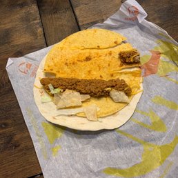 This is the second tacos they gave us for free