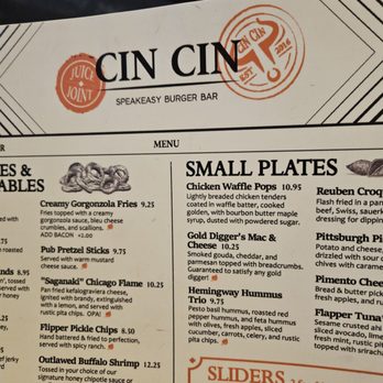 Cin Cin Burger BAR - Menu - Burgers Near Me - Winston-Salem, North Carolina Cin Cin Burger BAR - Menu - Burgers Near Me - Winston-Salem, North Carolina