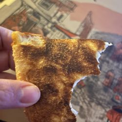 A & D Pizzeria and Pub - Over baked pizza